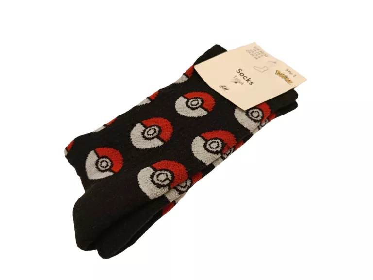 H&M SKARPETKI DŁUGIE POKEMON POKEBALL ROZMIAR 40-42