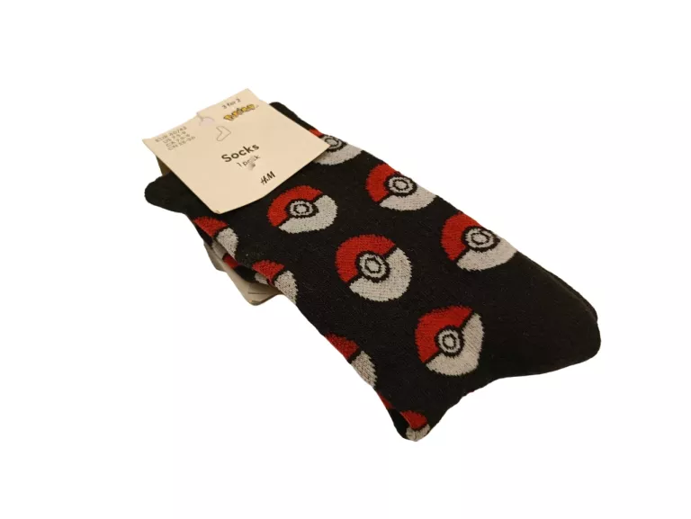 H&M SKARPETKI DŁUGIE POKEMON POKEBALL ROZMIAR 40-42