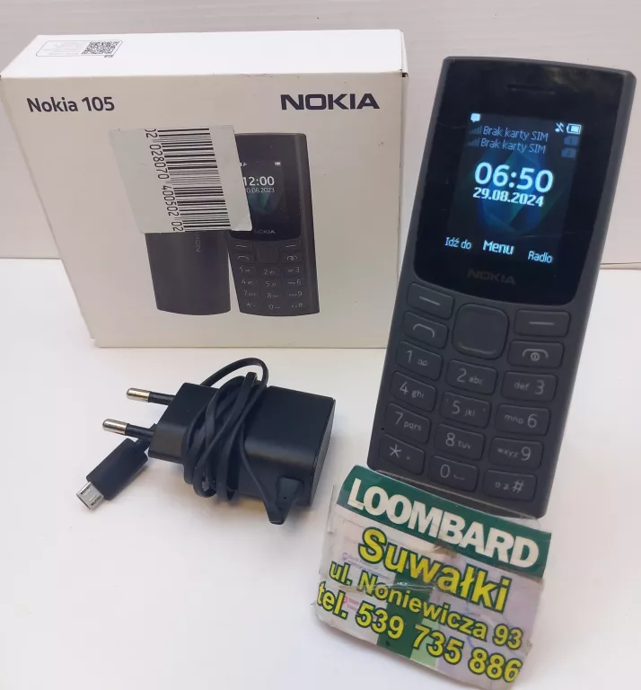 TELEFON NOKIA 105 KOMPLET+PARAGON Z DNIA 13-07-2024