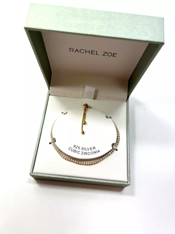PIĘKNA BRANSOLETKA SREBRO POZŁACANE 925 RACHEL ZOE / POWYSTAWOWA!