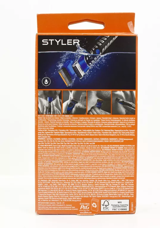 TRYMER GILLETTE FUSION PROGLIDE STYLER CZARNY 4IN1