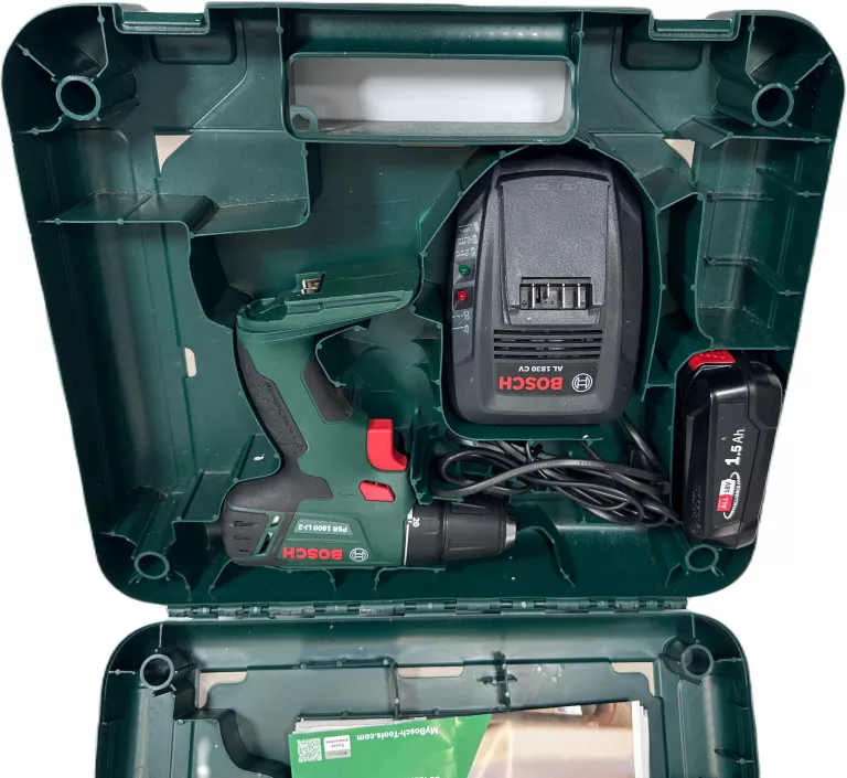 WIERTARKO-WKRĘTARKA BOSCH PSR 1800 LI-2 KOMPLET