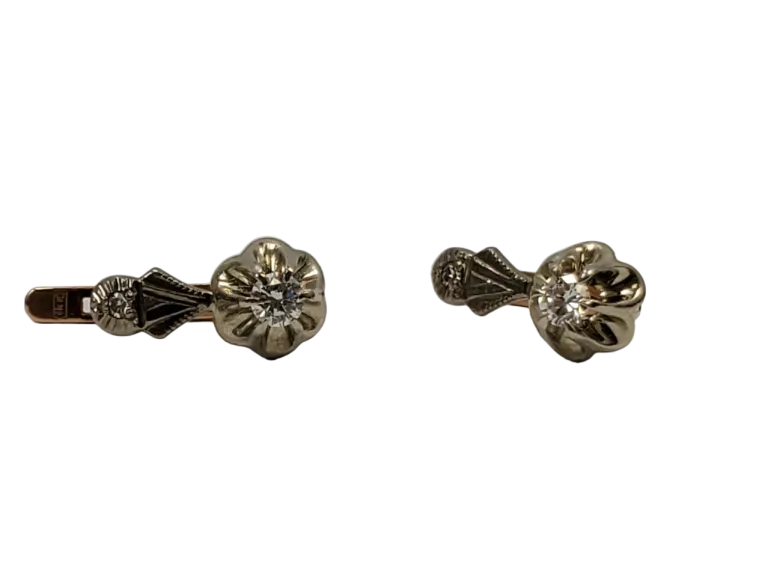 ZŁOTE KOLCZYKI Z BRYLANTAMI 0,27 CT 585 4,62 G