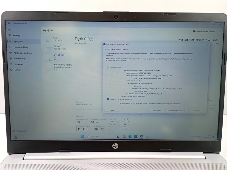 LAPTOP HP 15-DW3001NW (I5-1135G7/8GB/512GB SSD/IRIS/W11)