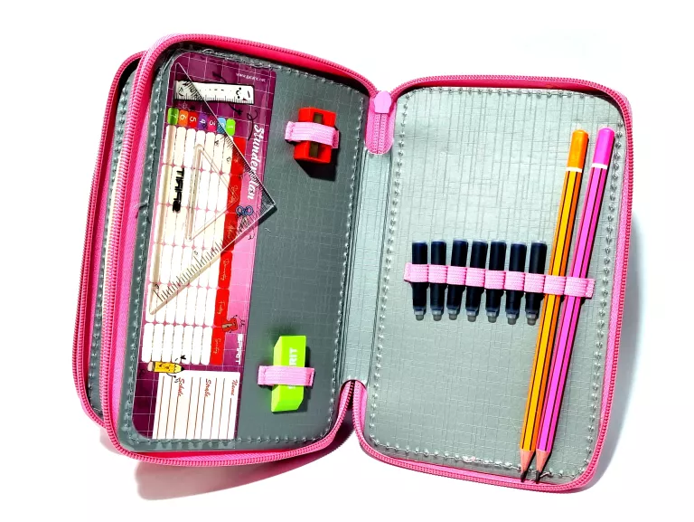 piornik-szkolny-spirit-trojkomorowy-z-wyposazeniem-28-sztuk-motyl-rozowy-kolor-4906-512