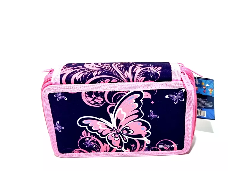 piornik-szkolny-spirit-trojkomorowy-z-wyposazeniem-28-sztuk-motyl-rozowy-kod-producenta-408137