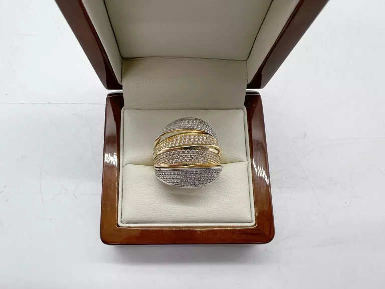 ZJAWISKOWY ZŁOTY PIERSCIONEK 585/7,52G/R19