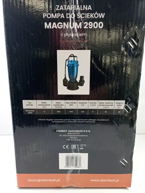 POMPA ZATAPIALNA IBO MAGNUM 2900 PUD