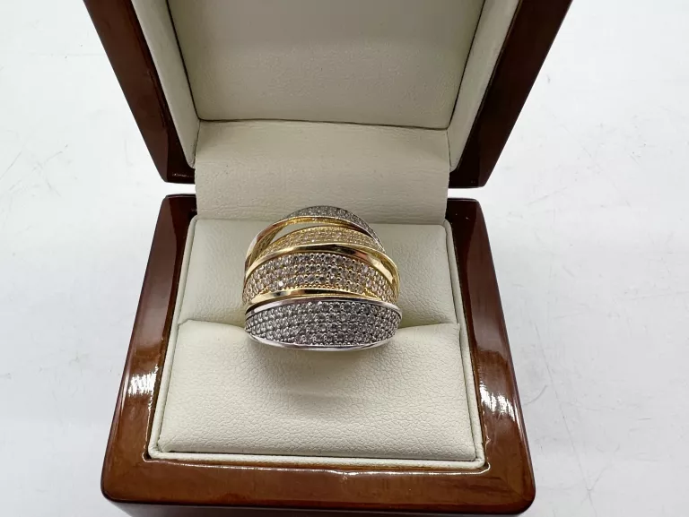 ZJAWISKOWY ZŁOTY PIERSCIONEK 585/7,52G/R19
