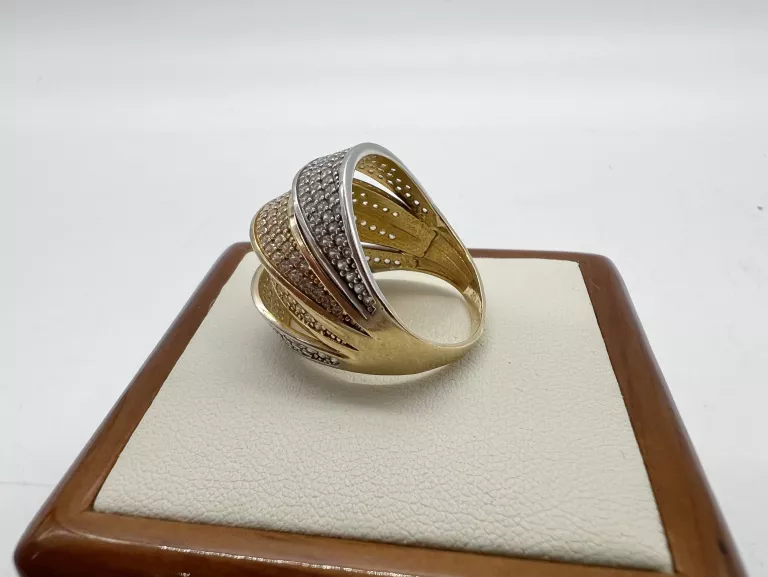 ZJAWISKOWY ZŁOTY PIERSCIONEK 585/7,52G/R19