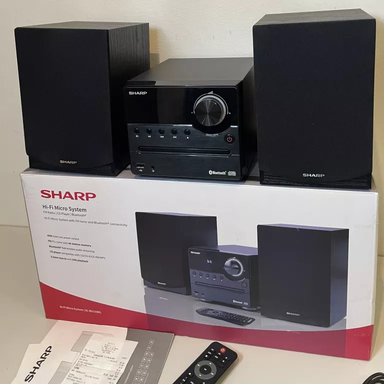 WIEŻA SHARP XL-B512 BK CZARNY BLUETOOTH GW JAK NOWA