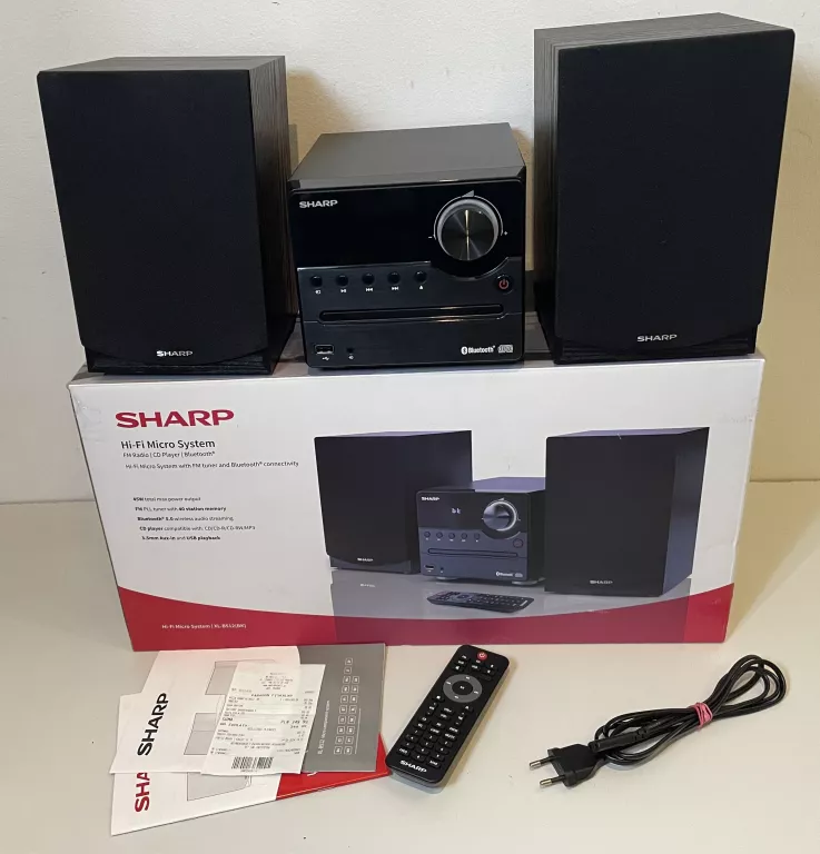 WIEŻA SHARP XL-B512 BK CZARNY BLUETOOTH GW JAK NOWA