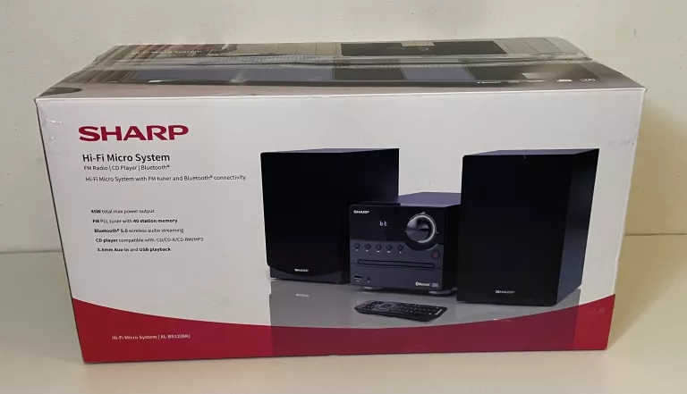 WIEŻA SHARP XL-B512 BK CZARNY BLUETOOTH GW JAK NOWA