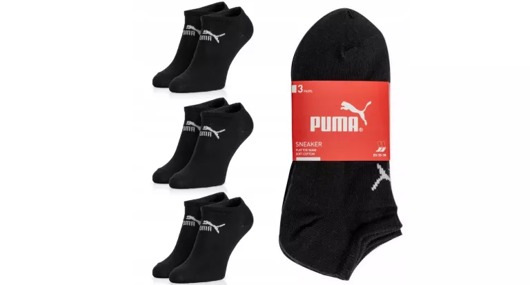 SKARPETKI PUMA ROZMIAR: 35-38 CZARNE SNEAKER