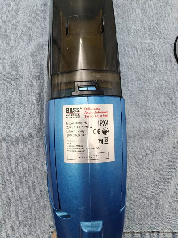 ODKURZACZ PIONOWY BEZPRZEWODOWY, 5 W 1, TURBO AQUA BASS BH10325