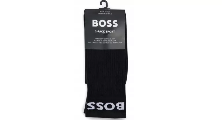HUGO BOSS - SKARPETY SPORT CZARNE ROZMIAR 43-46 - STYL SPORT - 2-PACK