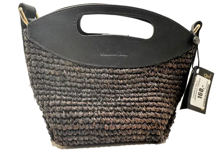 TOREBKA MAŁA "DZIERGANA" CZARNA MASSIMO DUTTI