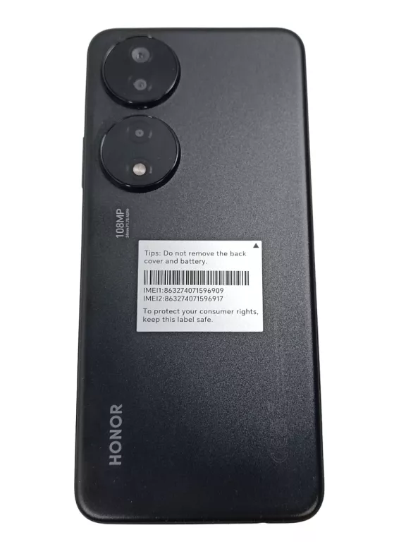 TELEFON HONOR X7B 6/128 GB 6,80" 6000 MAH 4G LTE DUAL SIM W PUDEŁKU
