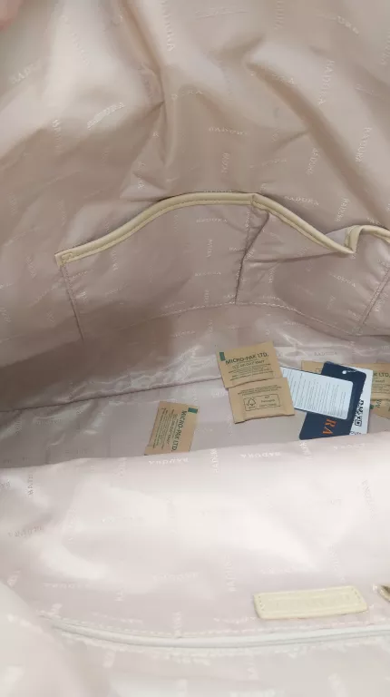 TORBA BADURA DUŻA PIKOWANA BEŻOWA
