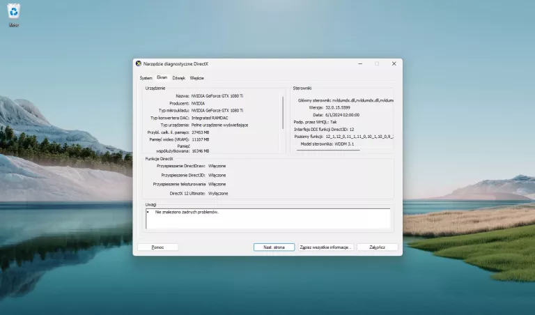 KOMPUTER STACJONARNY RYZEN 5 5600X NVIDIA 1080 TI 32 GB DDR4 1 TB SSD