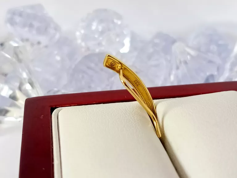 ORYGINALNE ZŁOTE KOLCZYKI KŁY PRZECIĄGANE 333 1,02G 23MM