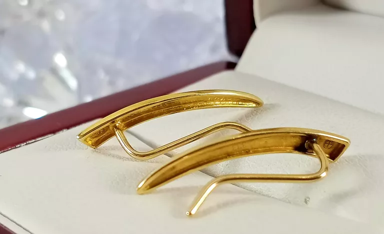 ORYGINALNE ZŁOTE KOLCZYKI KŁY PRZECIĄGANE 333 1,02G 23MM