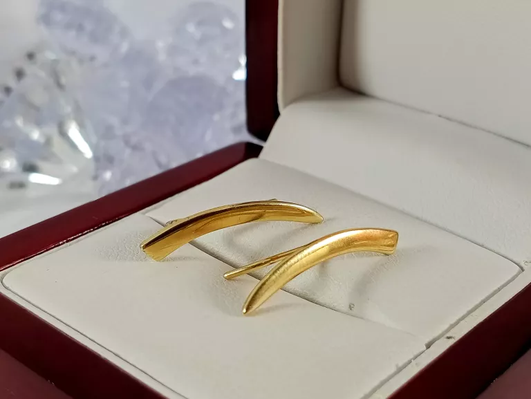 ORYGINALNE ZŁOTE KOLCZYKI KŁY PRZECIĄGANE 333 1,02G 23MM
