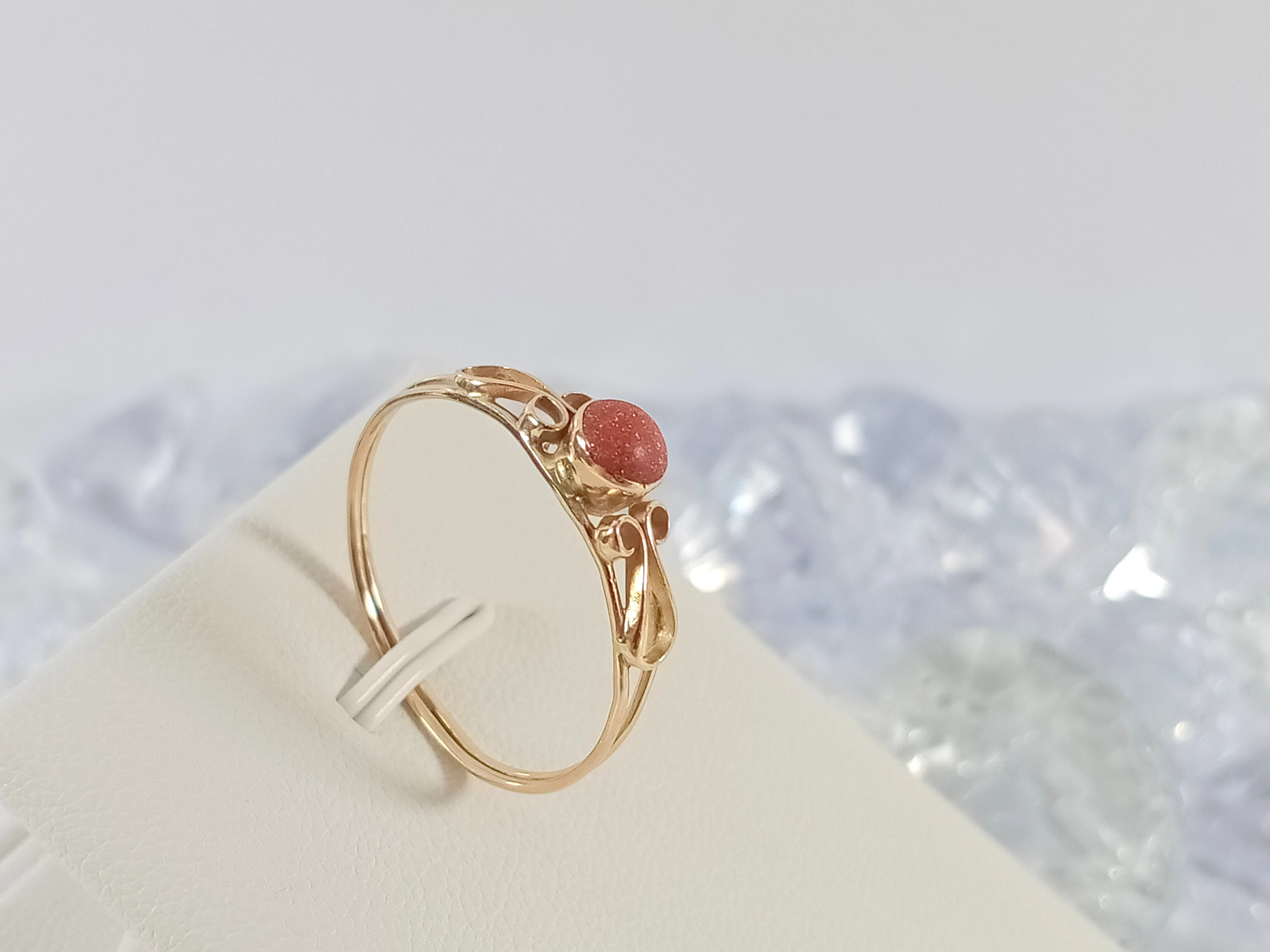 klasyczny-zloty-pierscionek-z-kamieniem-piasek-pustyni-585-147g-24r-rodzaj-2205-2