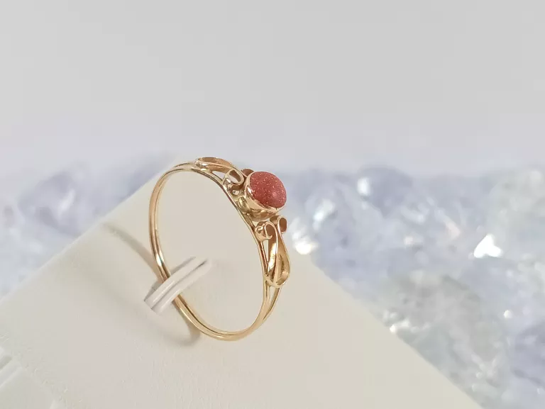 klasyczny-zloty-pierscionek-z-kamieniem-piasek-pustyni-585-147g-24r-rodzaj-2205-2