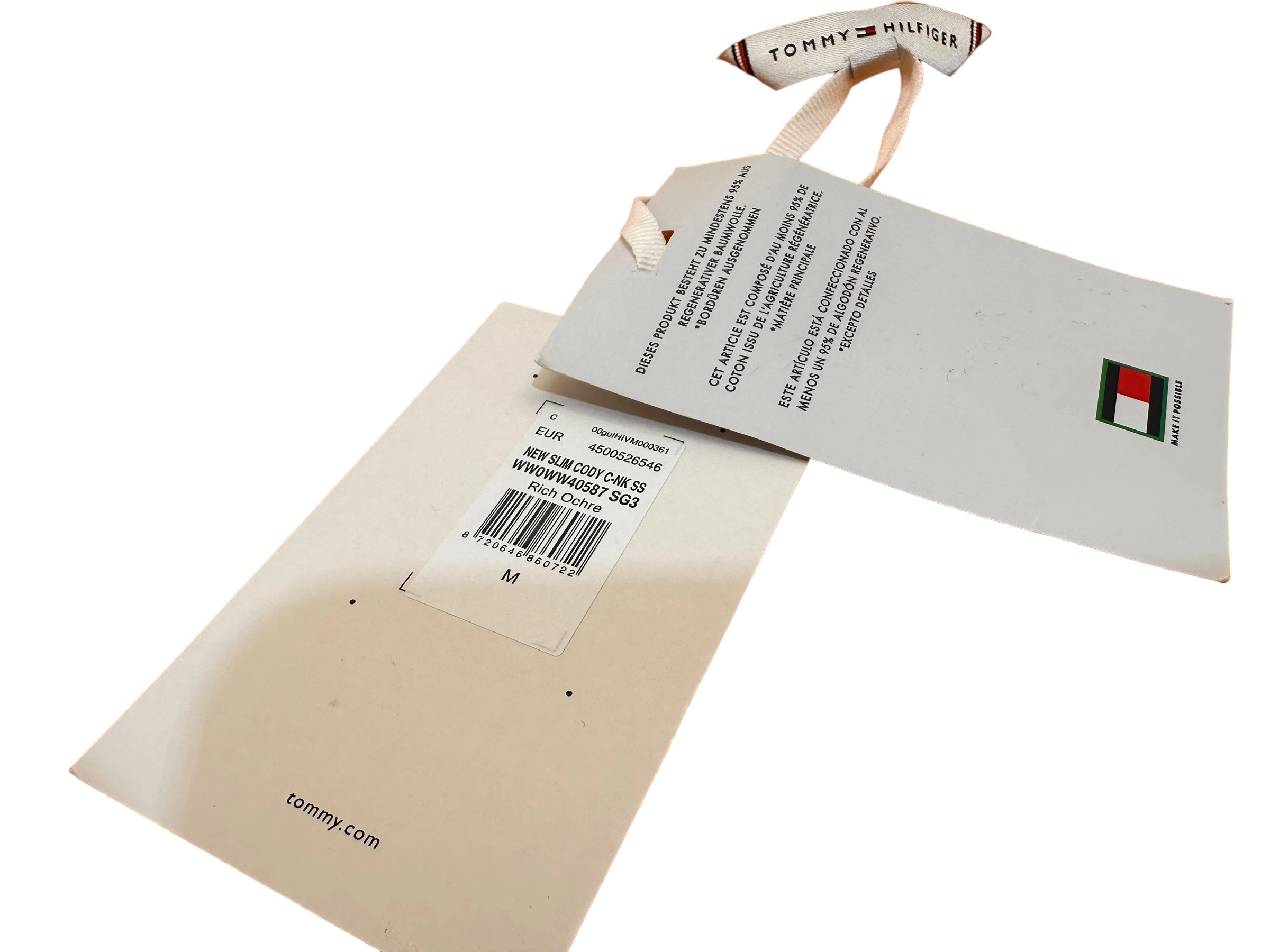 koszulka-tommy-hilfiger-meska-pomaranczowa-wzor-dominujacy-logo