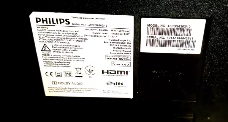 TELEWIZOR PHILIPS 6200 SERIES 43 CALE