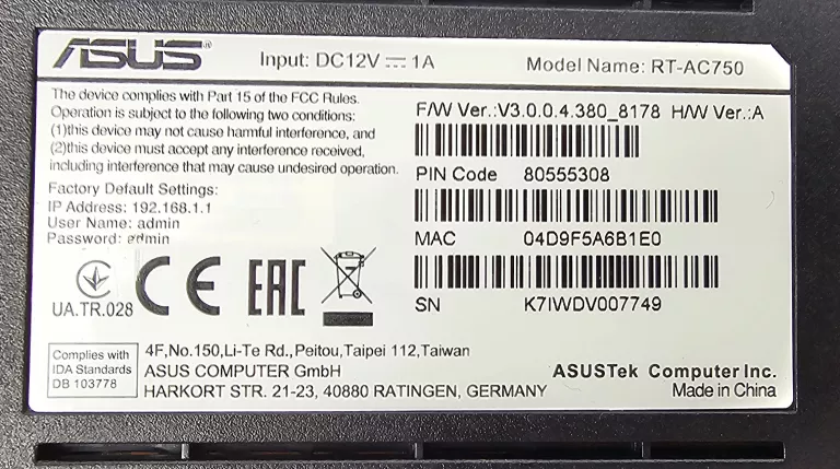 ROUTER ASUS RT-AC750 802.11AC