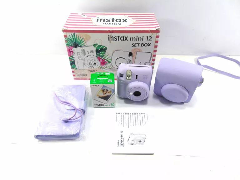 APARAT NATYCHMIASTOWY INSTAX MINI 12 KPL + NOTES + WKŁADY 20 SZT.