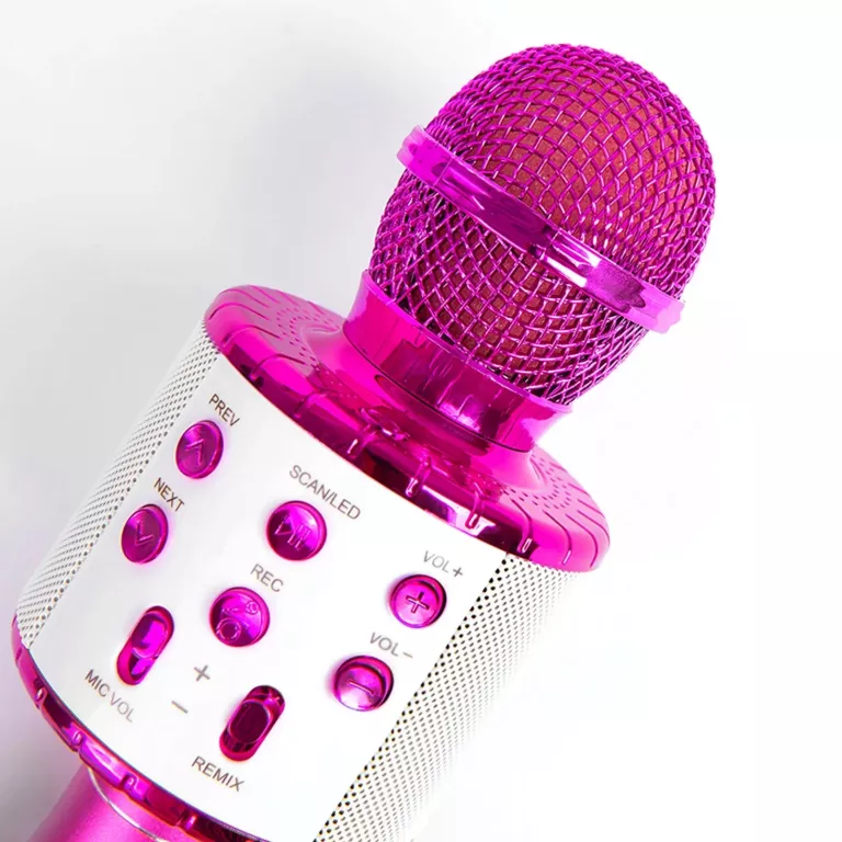 MIKROFON DLA DZIECI BEZPRZEWODOWY KARAOKE RÓŻOWY 7381398