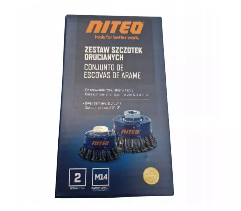 ZESTAW SZCZOTEK DRUCIANYCH 2 SZT NITEO