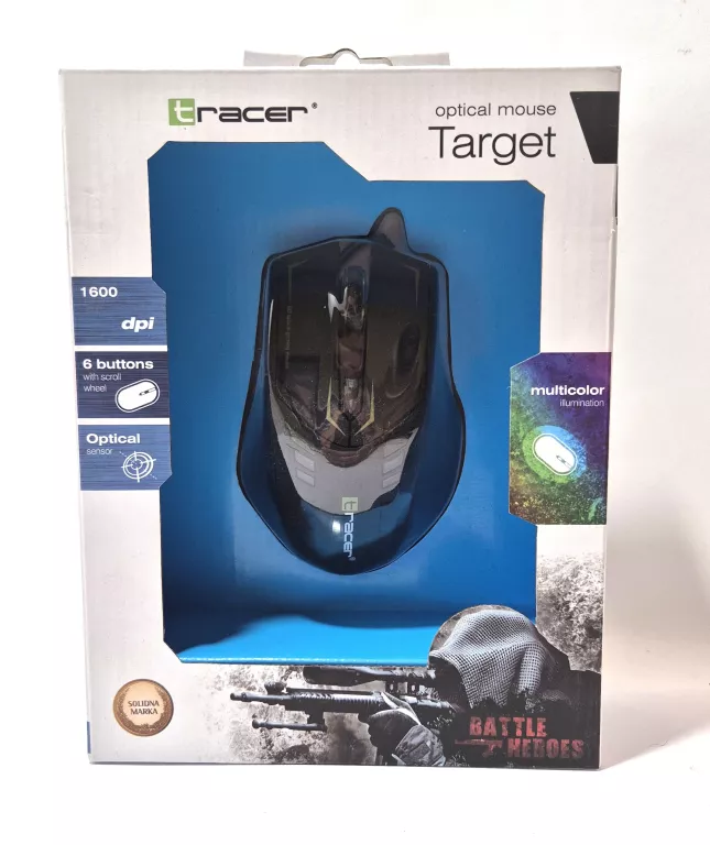 MYSZKA TRACER Z 6CIOMA PRZYCISKAMI I ROLKĄ