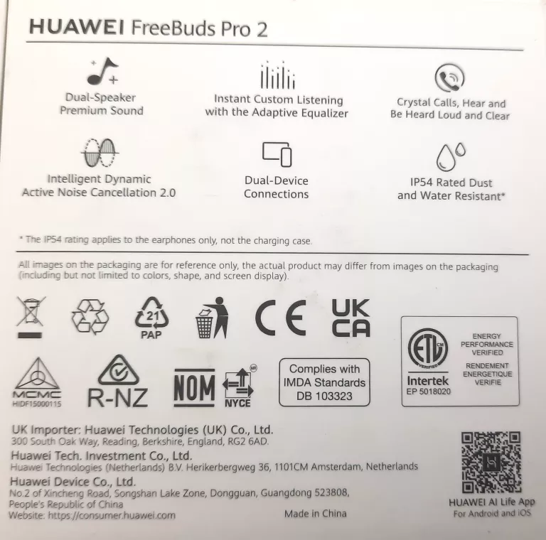 SŁUCHAWKI HUAWEI FREEBUDS PRO 2