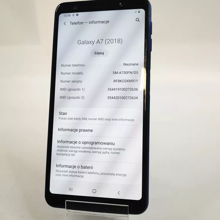 TELEFON SAMSUNG GALAXY A7 4/64GB OPIS