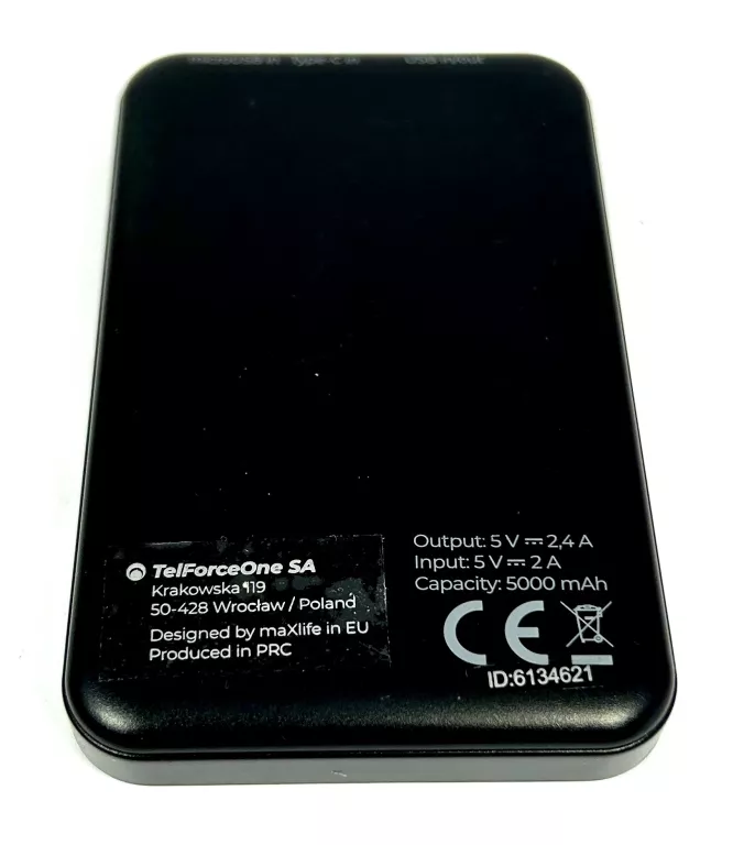 POWERBANK MAXLIFE MXPB-01 5000MAH JAK NOWY!