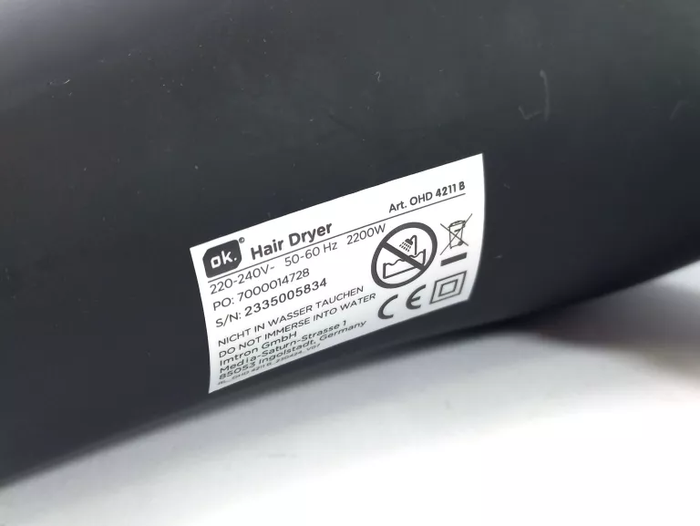 SUSZARKA DO WŁOSÓW OK OHD 4211 B