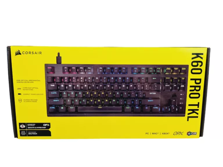 KLAWIATURA CORSAIR K60 PRO TKL | RGB OPTYCZNO-MECHANICZNA | PC MAC XBOX