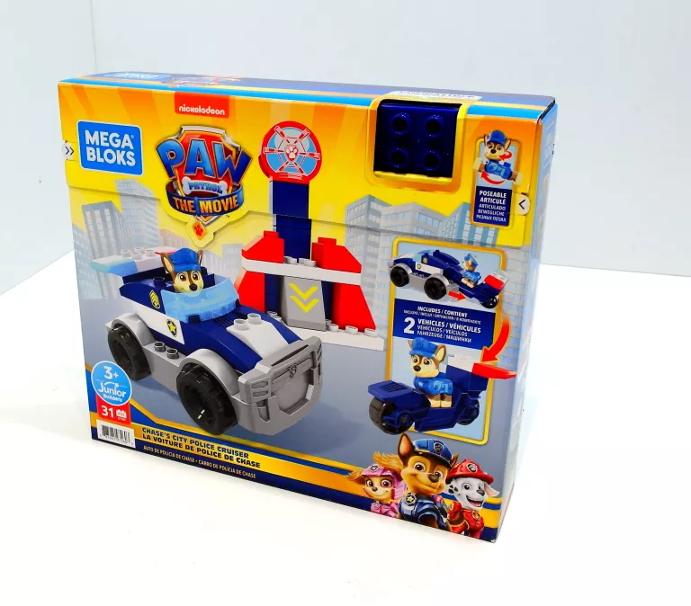 MEGA BLOKS PSI PATROL RADIOWÓZ CHASE KLOCKI ZESTAW KLOCKÓW DLA DZIECI +3 L