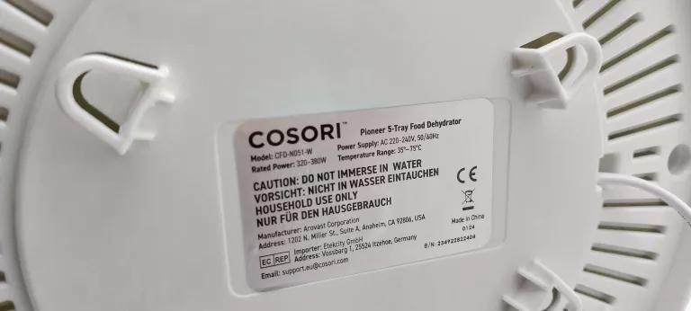 COSORI SUSZARKA POTRAW 5 TAC CFD-N051-W