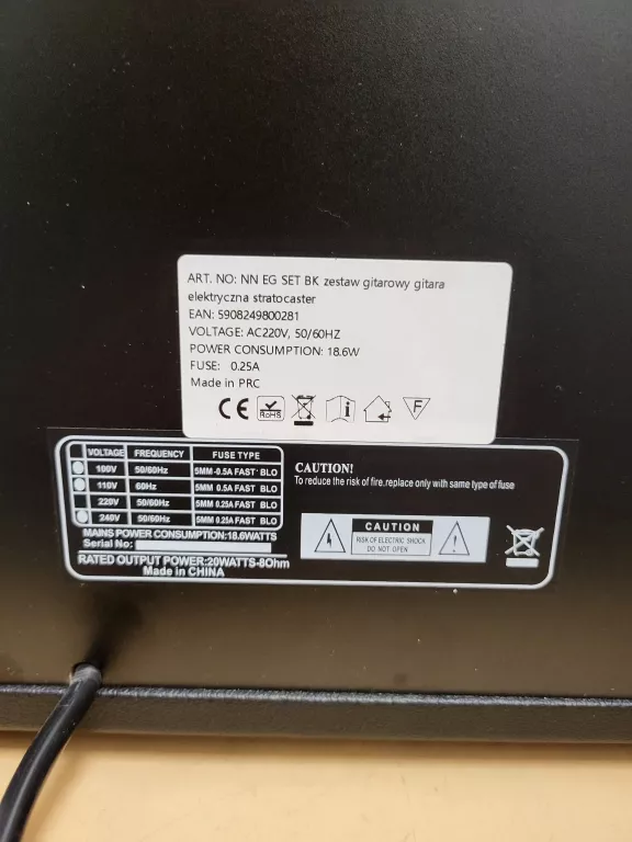 GITARA ELEKTRYCZNA NN EG SET + PIECYK GA-20