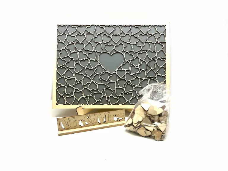 DREWNIANA KSIĘGA GOŚCI WESELE DEKORACJA