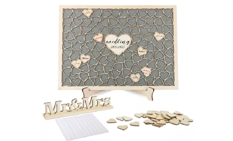 DREWNIANA KSIĘGA GOŚCI WESELE DEKORACJA