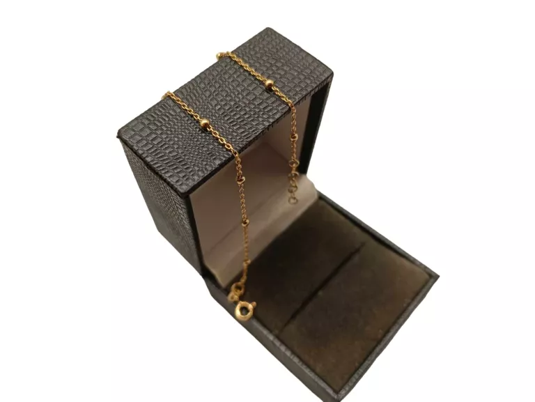 ZŁOTA BRANSOLETKA Z KULECZKAMI NA RĘKĘ/NOGĘ PR.585 25CM | 1,35 G