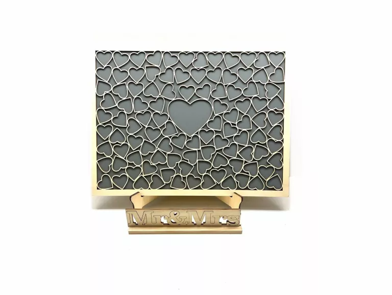 DREWNIANA KSIĘGA GOŚCI WESELE DEKORACJA