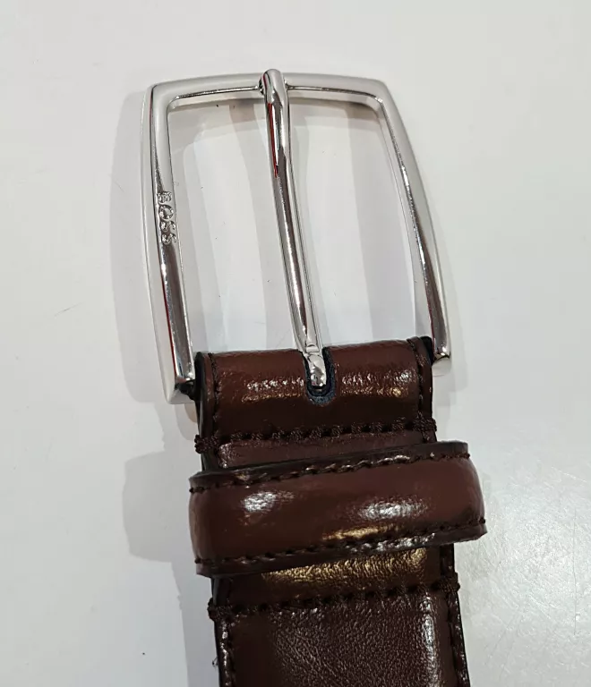 PASEK HUGO BOSS BRĄZOWY SKÓRZANY 110-42