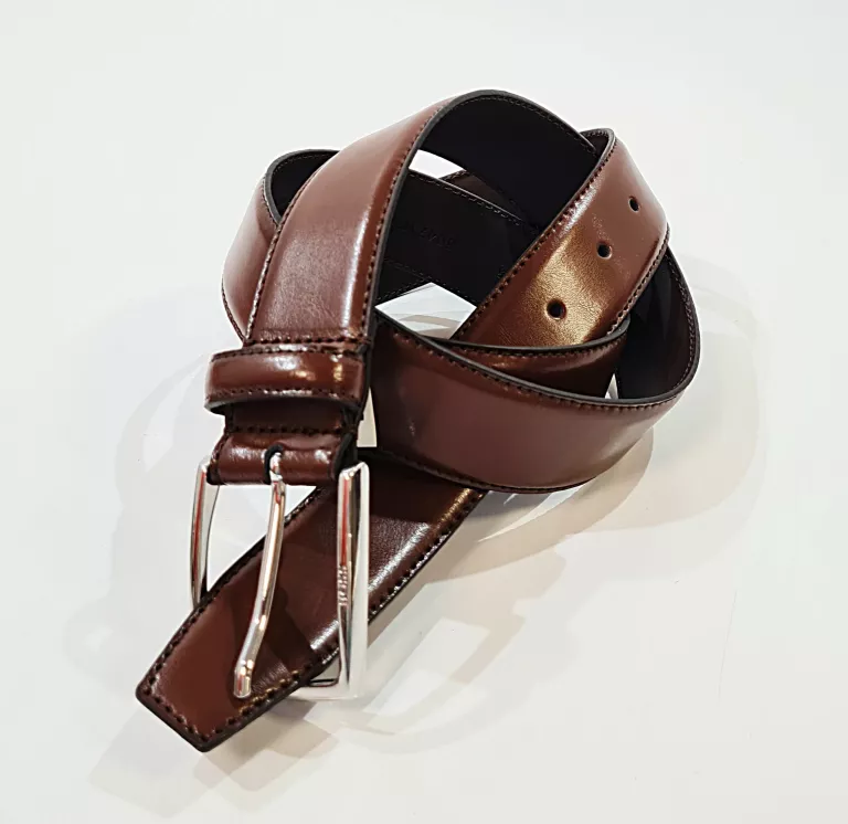 PASEK HUGO BOSS BRĄZOWY SKÓRZANY 110-42
